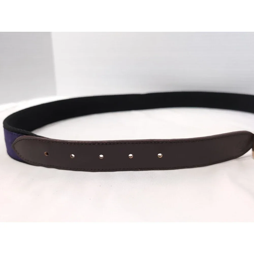 JAMES MADISON UNIVERSITY JMU Belt SZ 34 Purple and Leather Dukes Mens